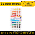 36 Coloras y estallas Ailky Crayon Set Solid Powder Watercolor Crayon para suministros de pintura escolar